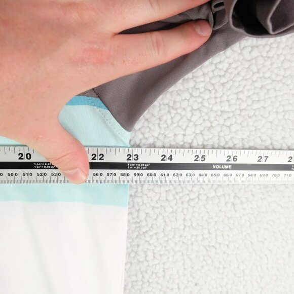 Footjoy Polo Mens Large Gray Blue White Striped ProDry Golf Performance - Picture 5 of 8